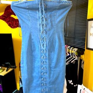 Denim dress size small